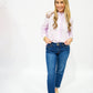 Lavender Frill Neck Blouse - Southern Belle Boutique