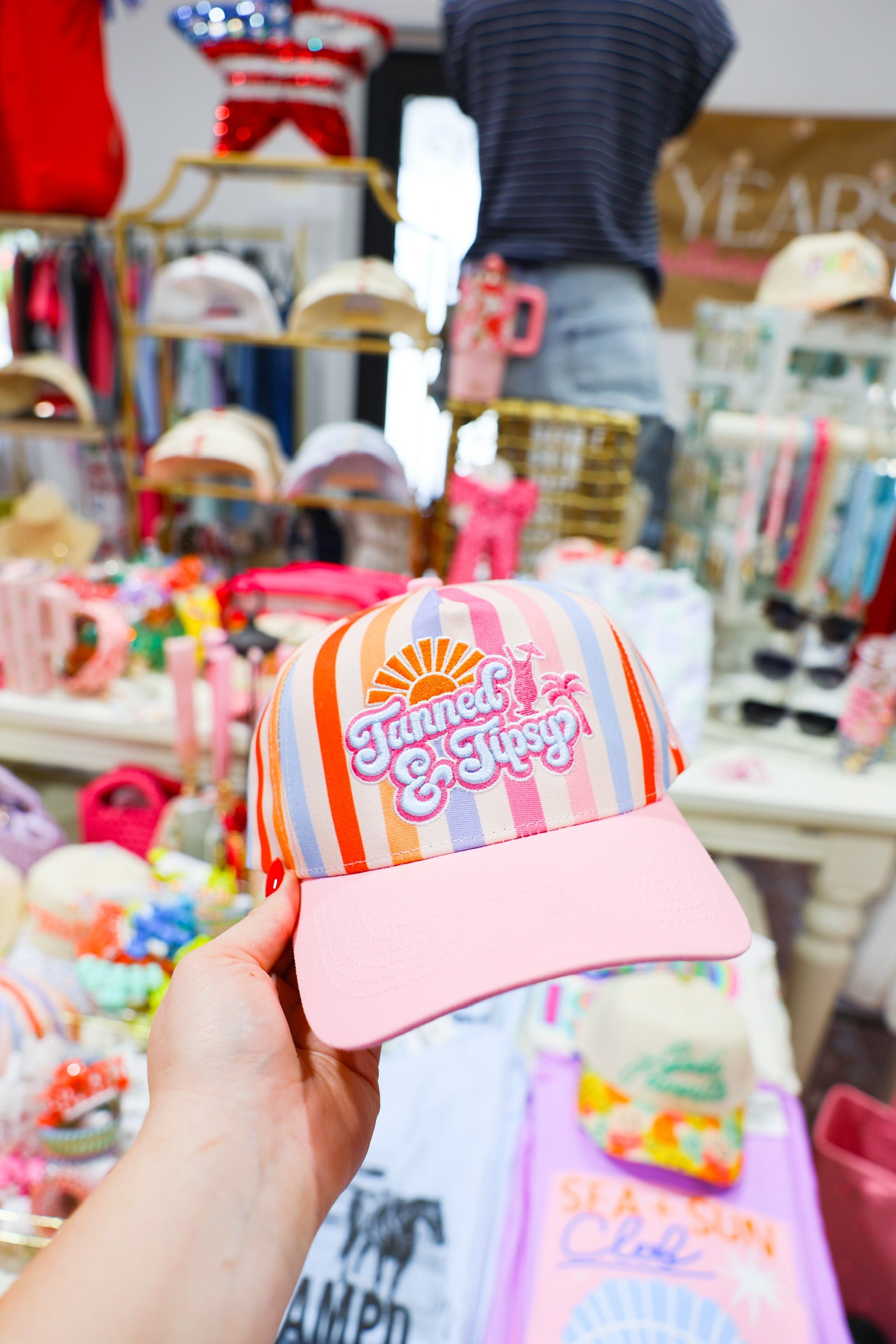 Tan & Tipsy Trucker Hat - Southern Belle Boutique