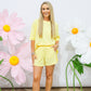 Yellow Glow French Terry Short Set - Southern Belle Boutique