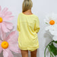 Yellow Glow French Terry Short Set - Southern Belle Boutique