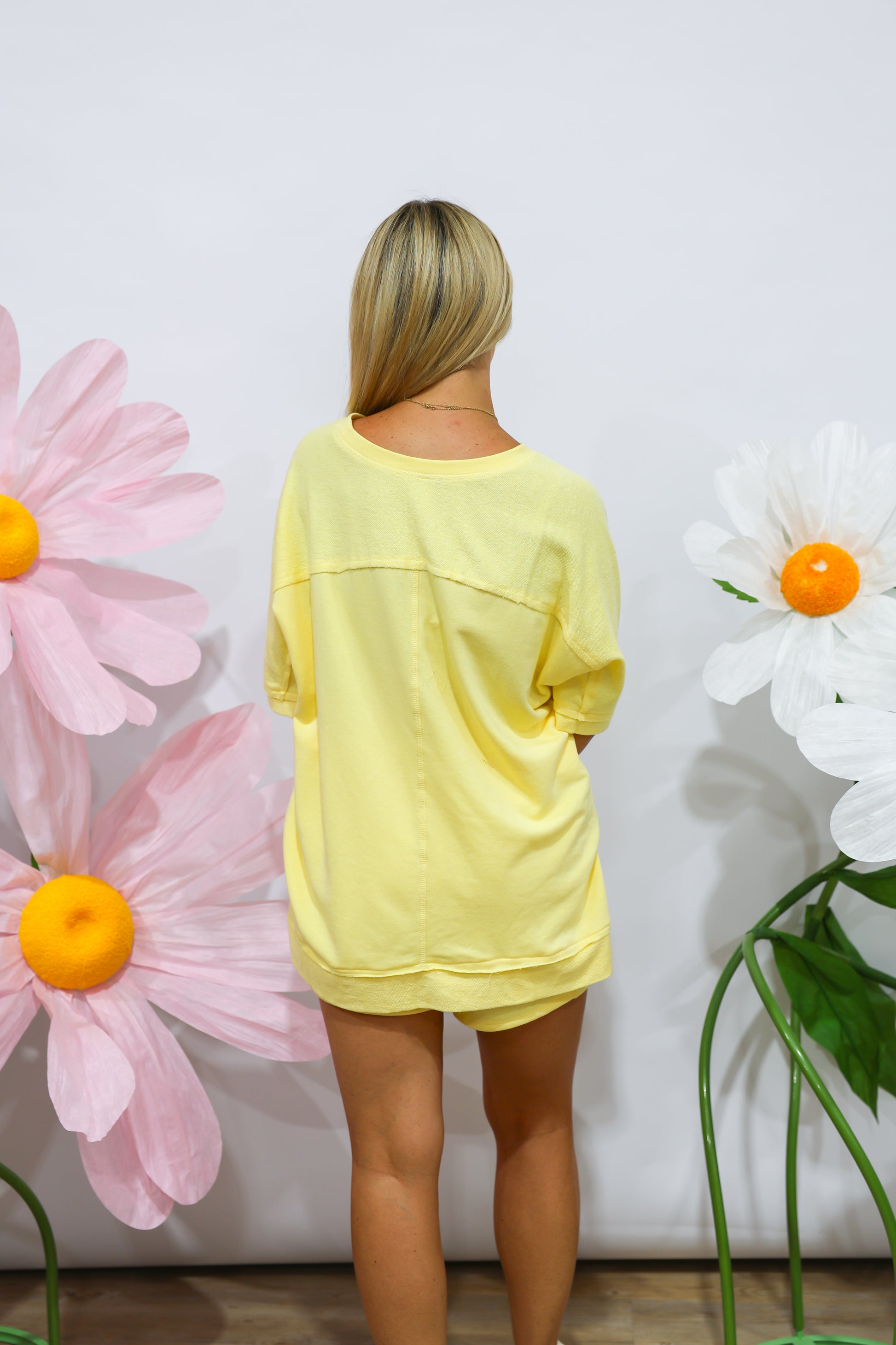 Yellow Glow French Terry Short Set - Southern Belle Boutique
