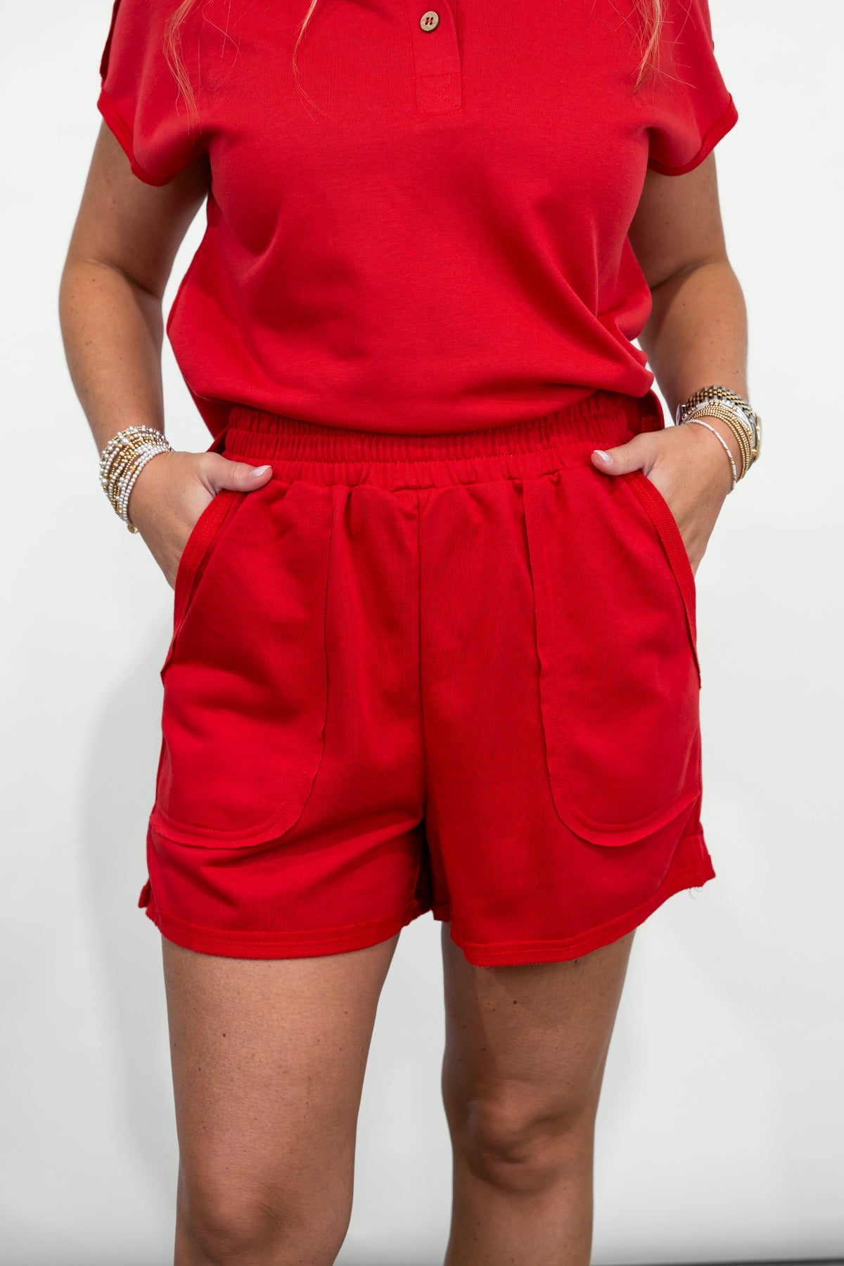 Racing Red Polo Short Set