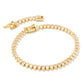 Larsan Tennis Bracelet - Gold White Cz - Southern Belle Boutique