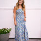 Blue Shoulder Strap Maxi Dress - Southern Belle Boutique