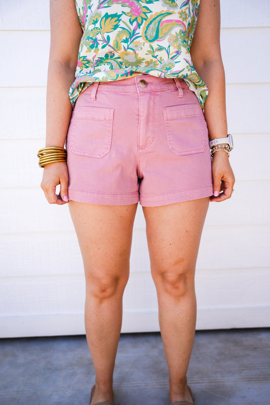 Carlisle Short - Soft Cherry - Southern Belle Boutique