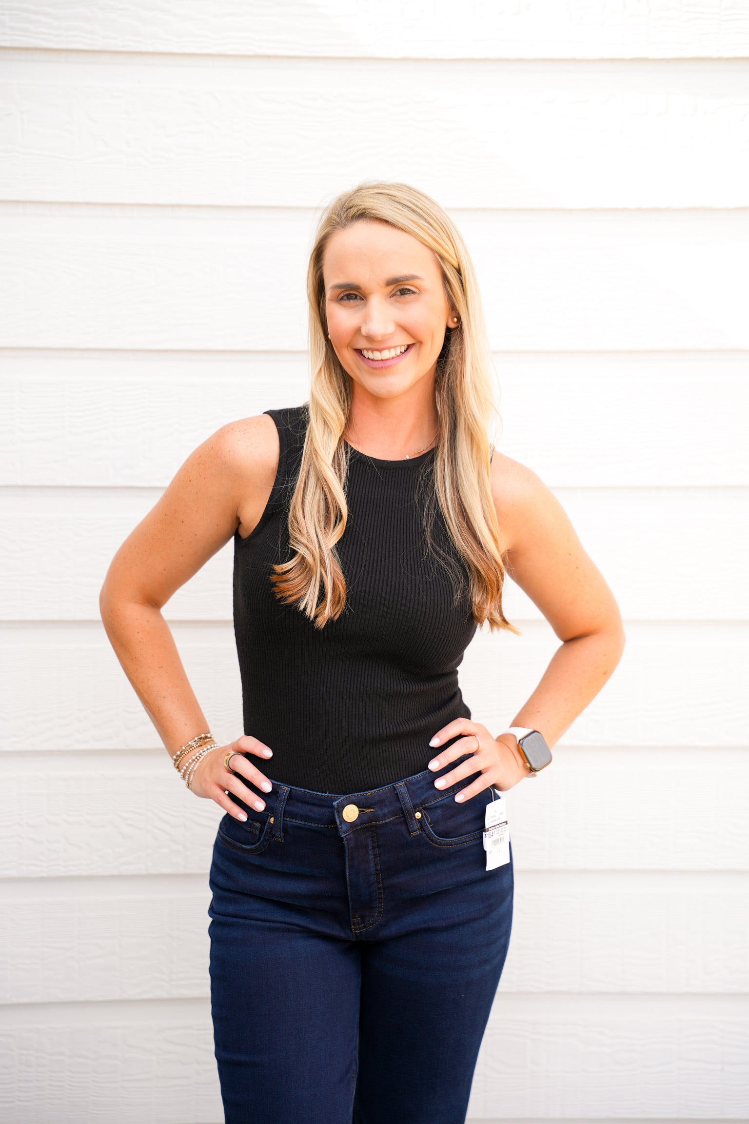 Black Square Neck LS Bodysuit - Southern Belle Boutique