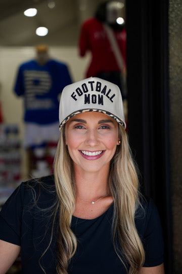 Football Mom Leopard Trucker Hat