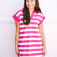 Ottoman Striped Fabric Shift Dress - Southern Belle Boutique