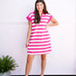 Ottoman Striped Fabric Shift Dress - Southern Belle Boutique