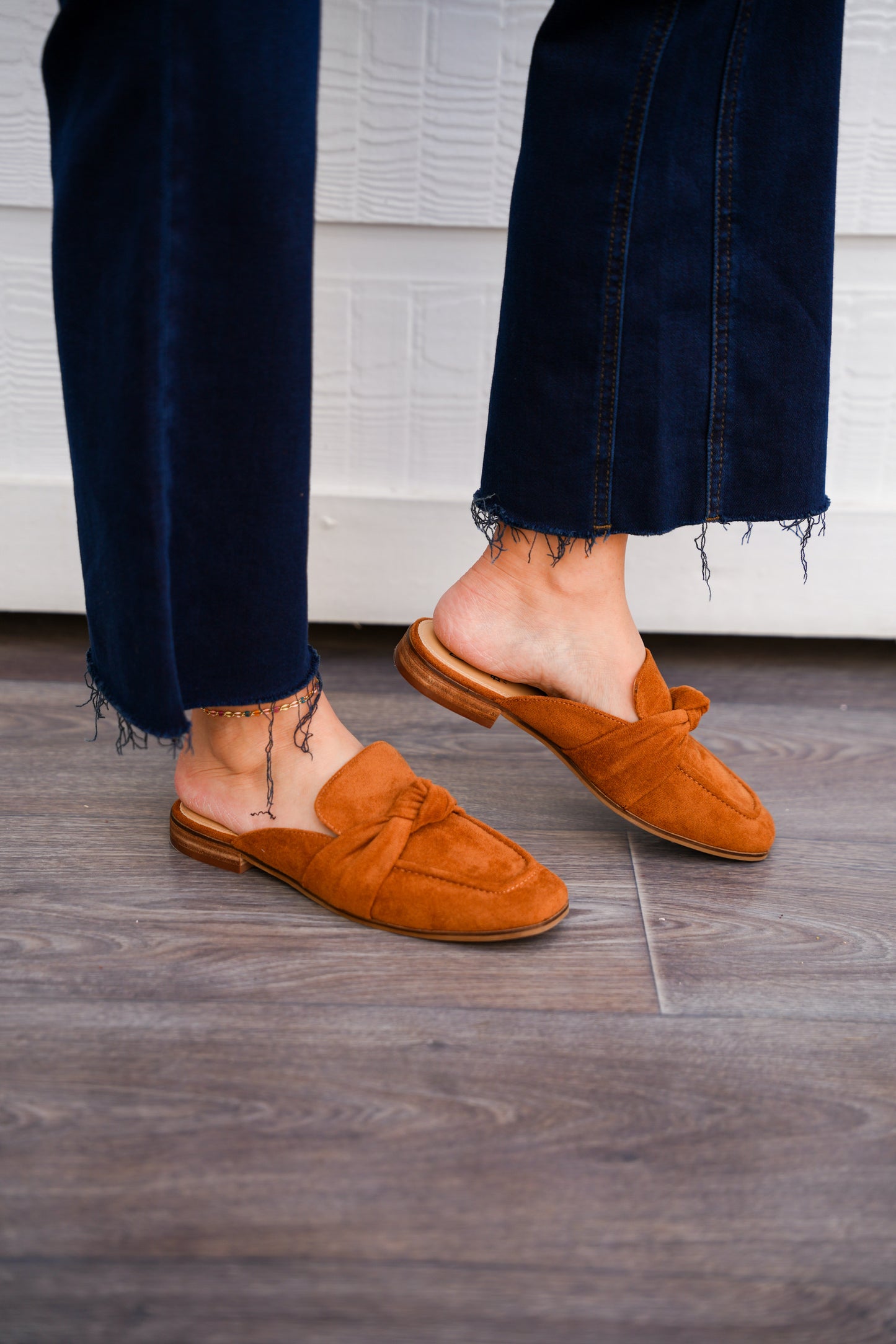 Sheena Suede Knot Mule - Camel