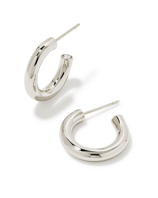 Colette Large Hoop Earrings Silver - Southern Belle Boutique