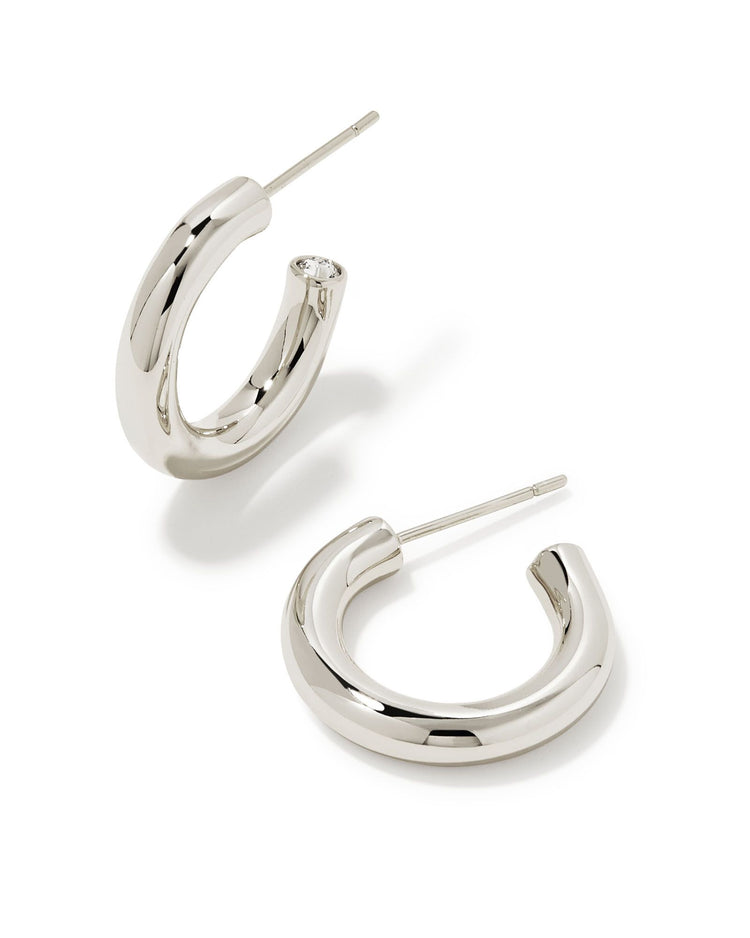 Colette Large Hoop Earrings Silver - Southern Belle Boutique