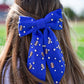 Game Day Charms Bow Clip - Blue - Southern Belle Boutique