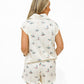 Duck Print Cuff Sleeve Short Set