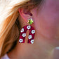 Acrylic Earrings - Burgundy - Southern Belle Boutique