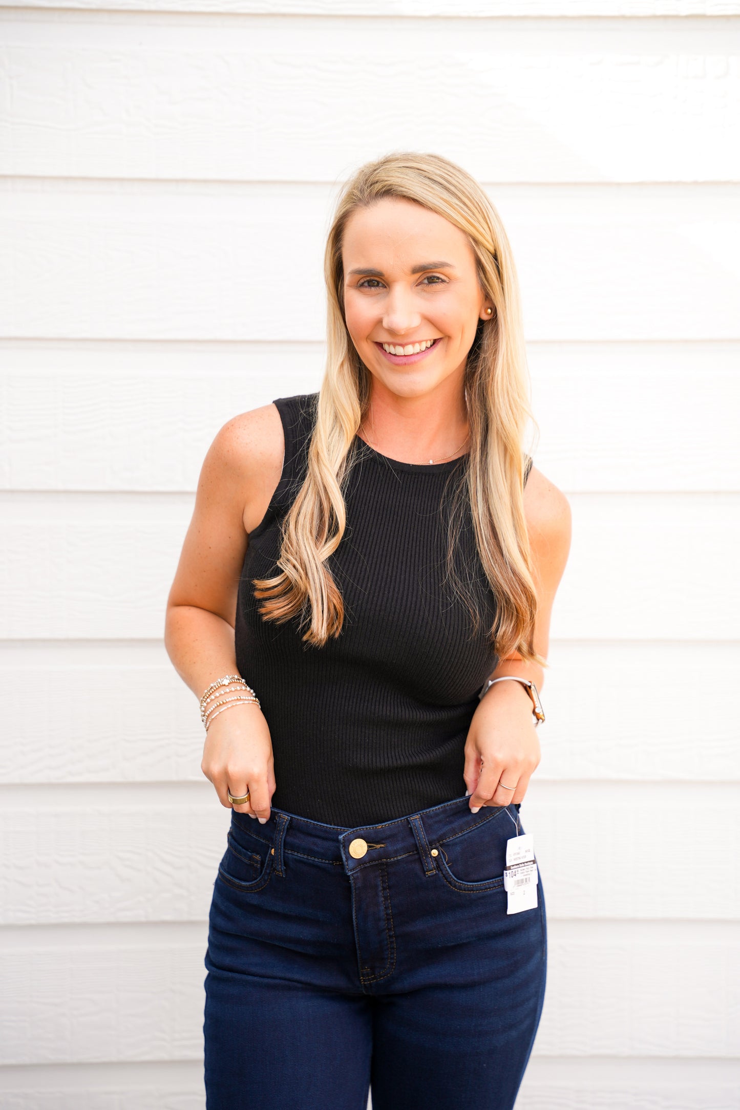 Black Square Neck LS Bodysuit - Southern Belle Boutique