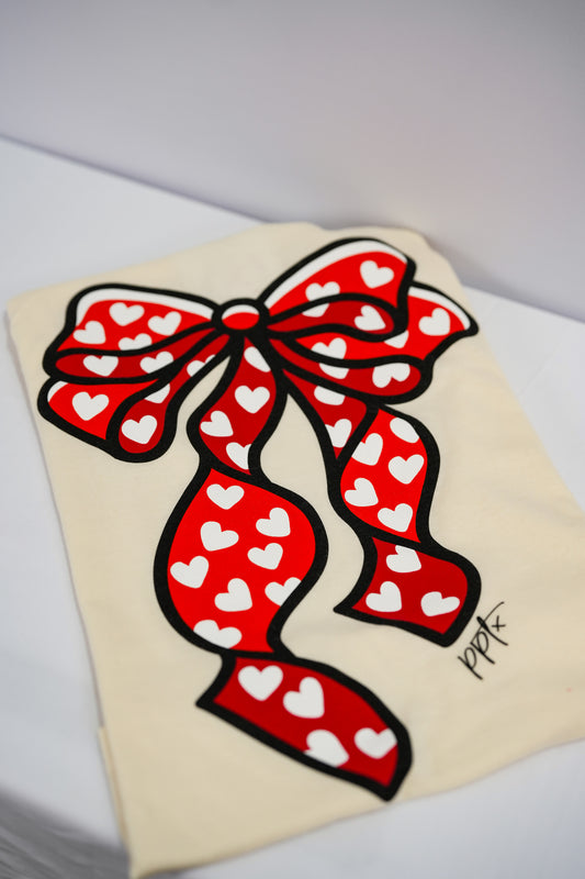 Big Heart Bow Tee - Youth