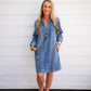 Anika Denim Dress - Medium Wash