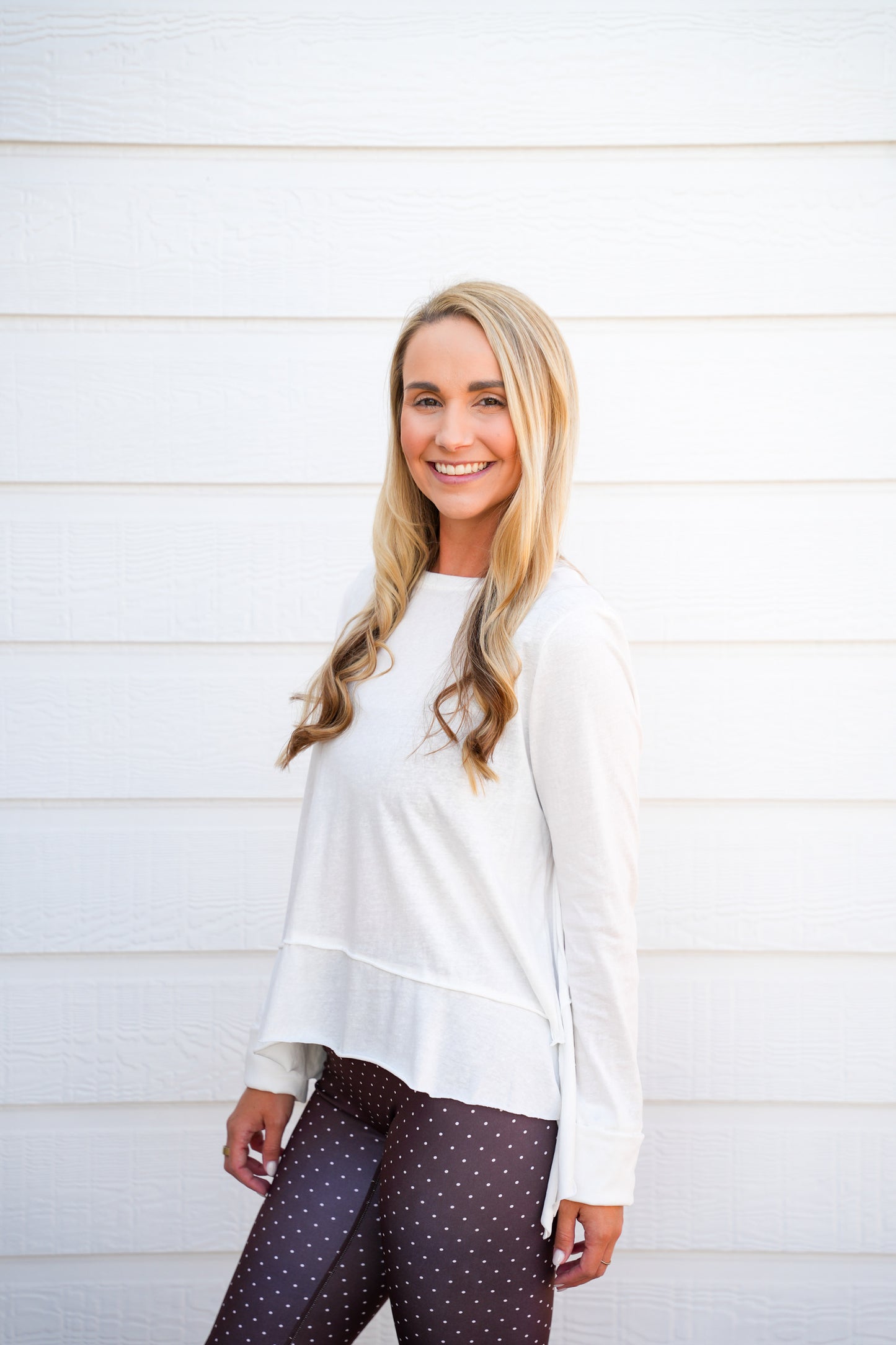 Cotton Slub Long Sleeve Layering Top