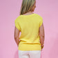 Yellow Mini Waffle Sweater - Southern Belle Boutique