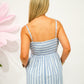 Lt Blue Striped Maxi Dress - Southern Belle Boutique