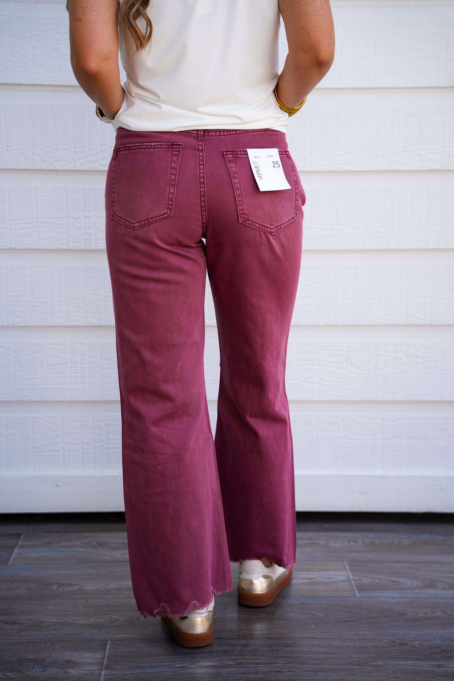 Super High Rise 90's Vintage Crop Flare Jeans - Russet Brown - Southern Belle Boutique