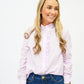 Lavender Frill Neck Blouse - Southern Belle Boutique