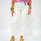Connie HR Slim Fit Ankle Skinny - White - Southern Belle Boutique