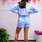 Striped Blue Romper