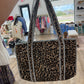 Taupe Leopard Quilted Tote Bag - Southern Belle Boutique