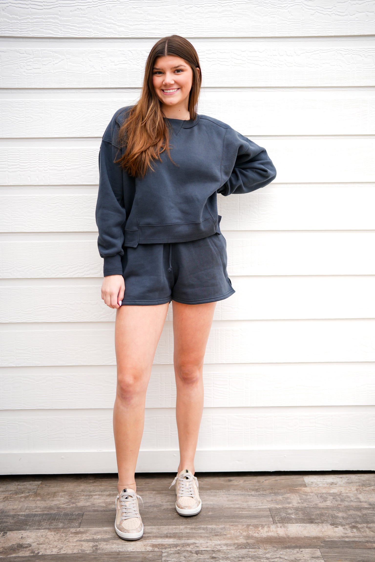 Stride Luxe Sweatshorts - Black - Southern Belle Boutique