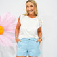 Jane High Rise Short - Sky - Southern Belle Boutique