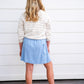 Mustard Striped Terry Knit Top