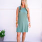 Justine Tank Dress - Slate Green - Southern Belle Boutique