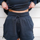 Stride Luxe Sweatshorts - Black