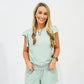 Layla Top - Aquamarine - Southern Belle Boutique
