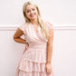 Floral Butterfly Short Sleeve Ruffle Mini Dress
