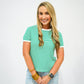 Green Striped Tee - Southern Belle Boutique