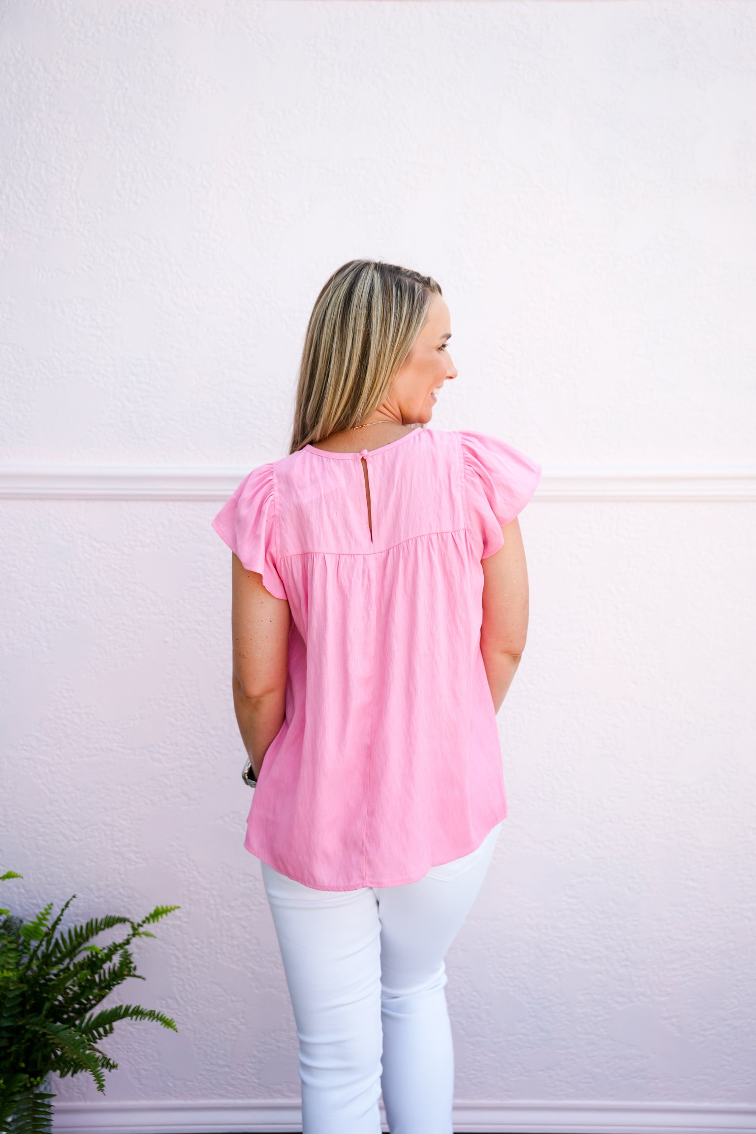 Pink Smocked Baby Doll Blouse - Southern Belle Boutique