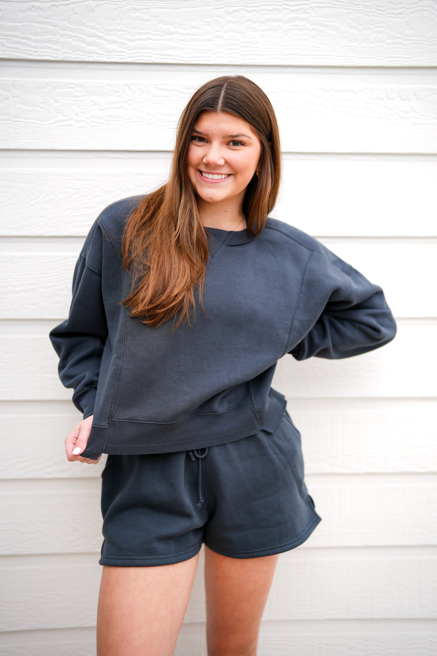 Stride Luxe Sweatshorts - Black - Southern Belle Boutique