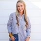 Black Striped Button Down Shirt