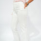 Kelsey High Rise Flare Pant - White - Southern Belle Boutique