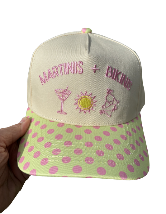 Martinis & Bikinis Canvas Cap - Southern Belle Boutique