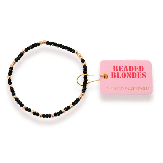 Black Sprinkle Bracelet - 6.25"