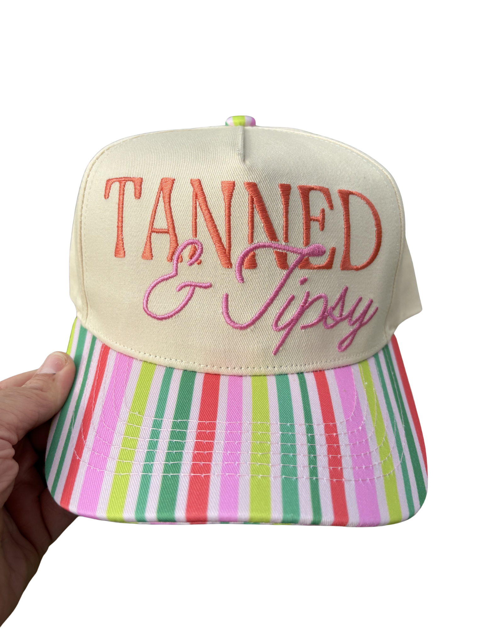 Tanned & Tipsy Canvas Cap - Southern Belle Boutique