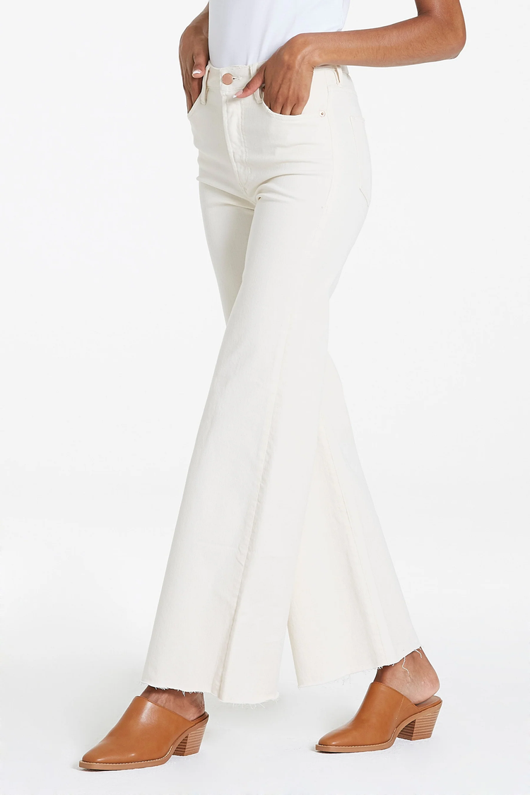 Fiona Super High Rise Wide Leg Jeans - Wheat - Southern Belle Boutique