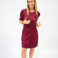 Demi Suede Dress - Bordeaux