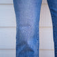 High Rise Crop Straight Rhinestone Jeans - Medium