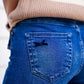 High Rise Crop Wide Leg Jean - Bow Detail