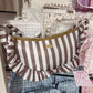 Ruffled Bum Bag - Brown Stripe